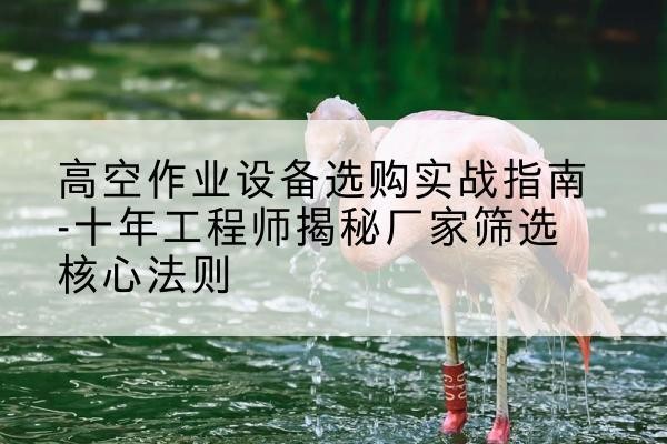 叶集剪叉式升降机厂家-高空作业设备选购实战指南-十年工程师揭秘厂家筛选核心法则