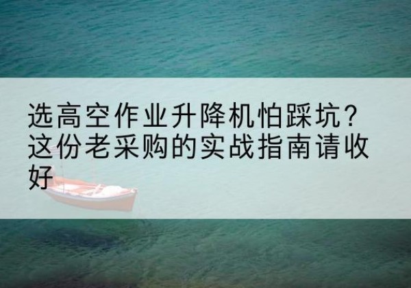 叶集高空作业升降机厂家推荐-选高空作业升降机怕踩坑？这份老采购的实战指南请收好